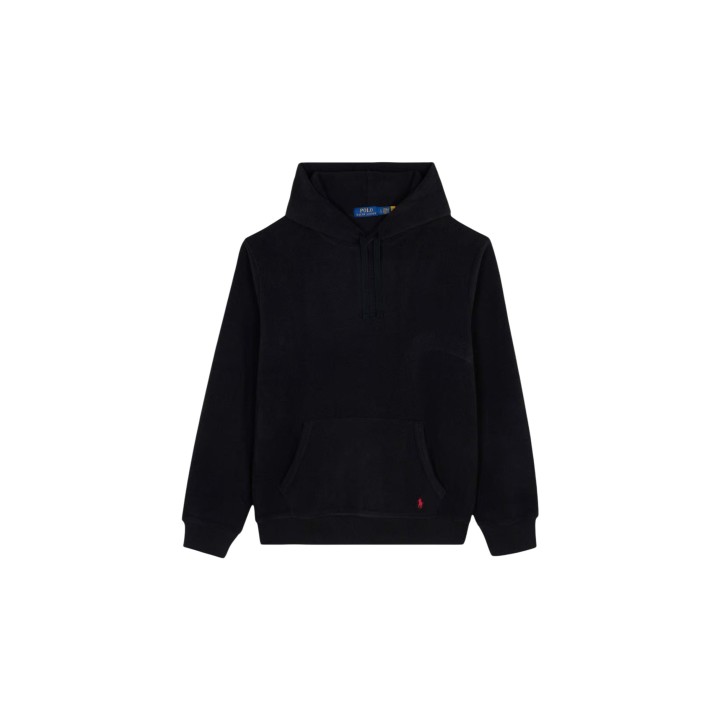 Ralph Lauren sudadera negra de hombre con capucha vista frontal de la prenda