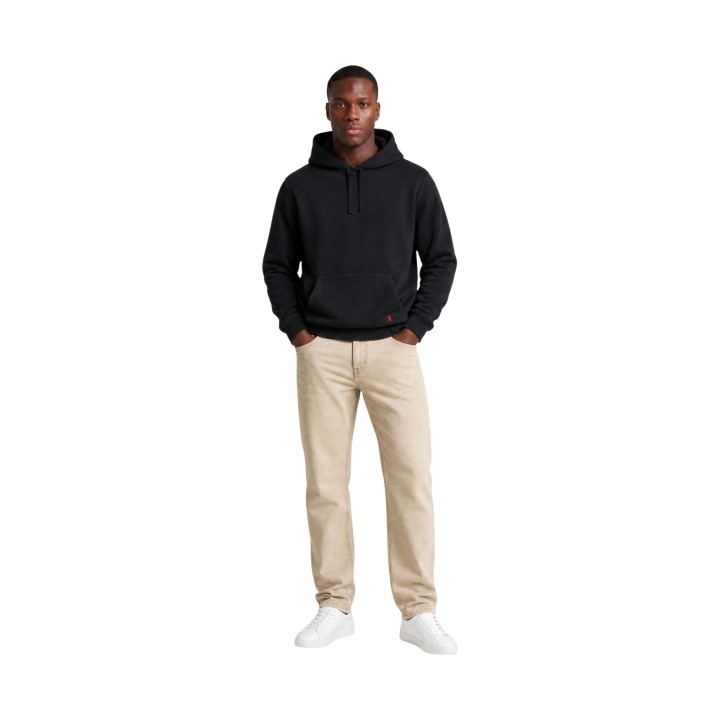 Ralph Lauren sudadera negra de hombre con capucha vista frontal de cuerpo entero