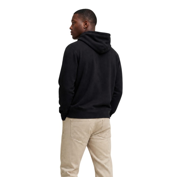 Ralph Lauren sudadera negra de hombre con capucha vista posterior de tres cuartos