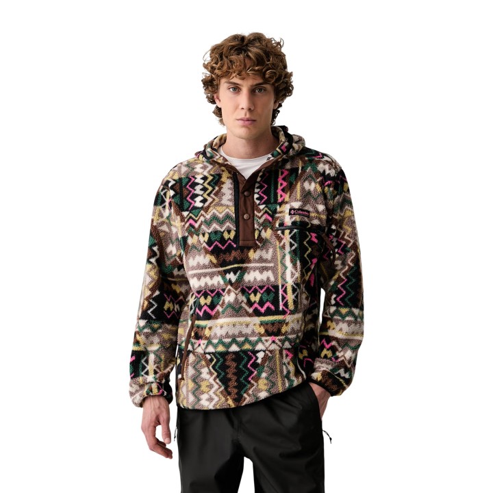 Columbia sudadera estampada marrón para hombre Helvetia II vista frontal