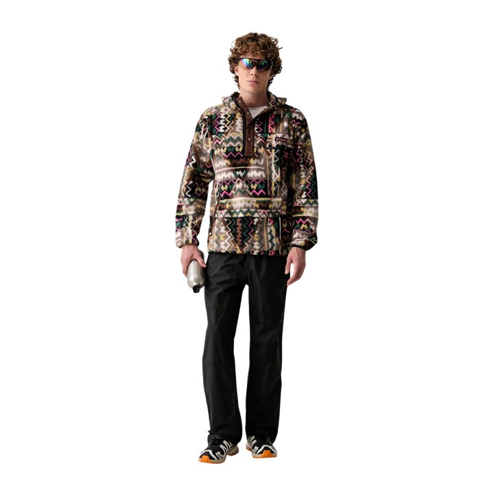 Columbia sudadera estampada marrón para hombre Helvetia II vista frontal completa