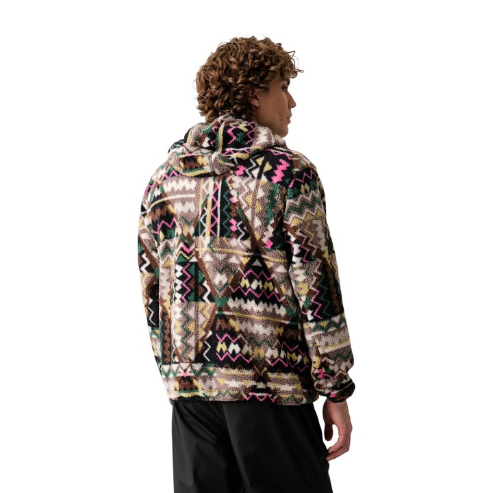 Columbia sudadera estampada marrón para hombre Helvetia II vista posterior