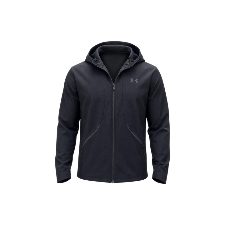 Under Armour sudadera de hombre negra UA Unstoppable Woven 6014621 en vista frontal