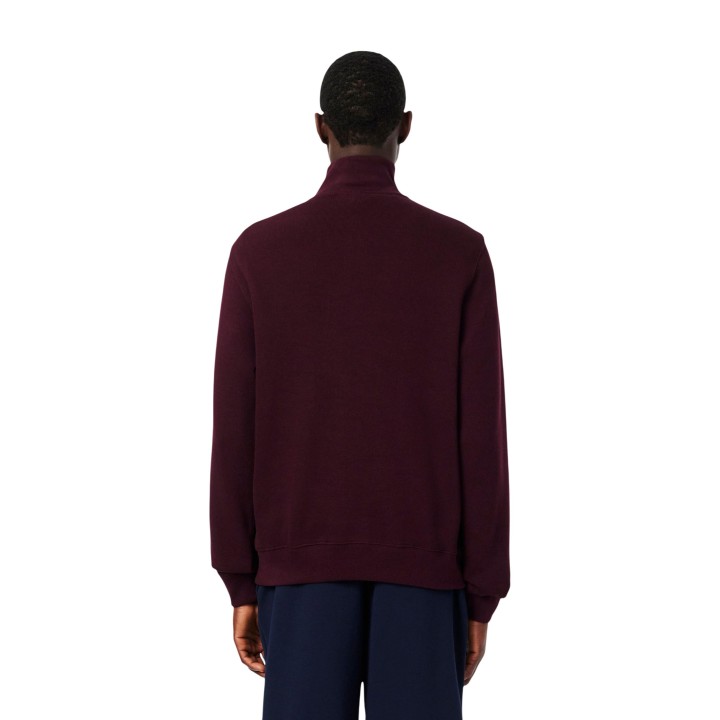 Lacoste sudadera de hombre bordeaux SH1927 en vista posterior
