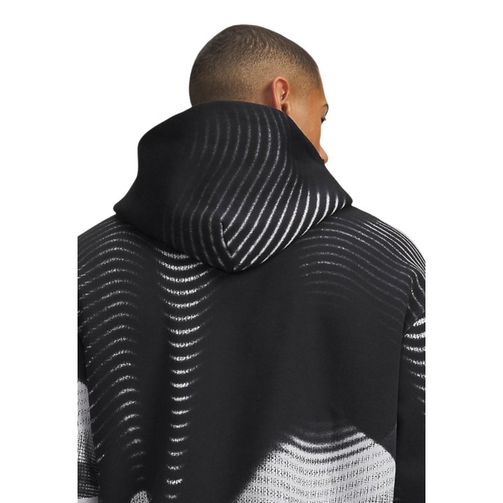 Detalle posterior de sudadera Under Armour de hombre negra UA Icon Fleece Printed HD