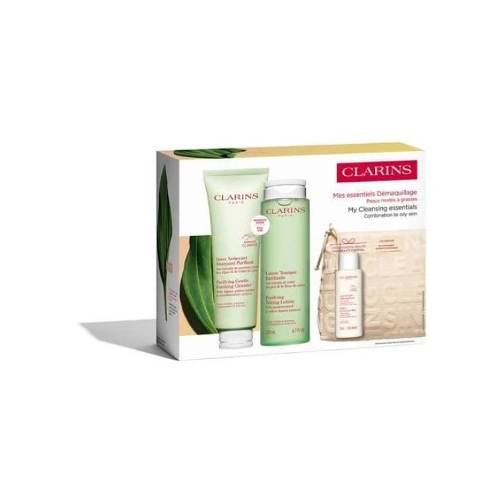 Estuche de limpieza duo Clarins para piel mixta a grasa