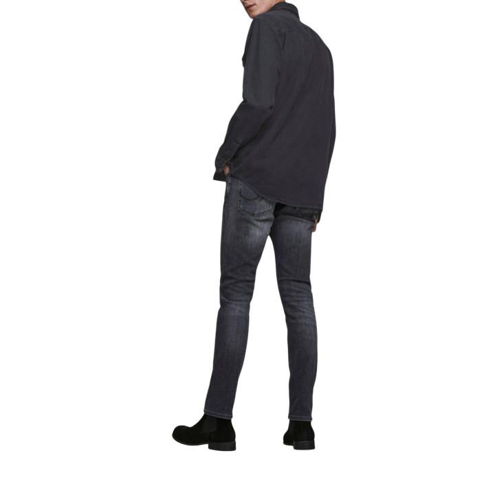 Camisa negra de hombre Jack Jones Jjesheridan vista posterior
