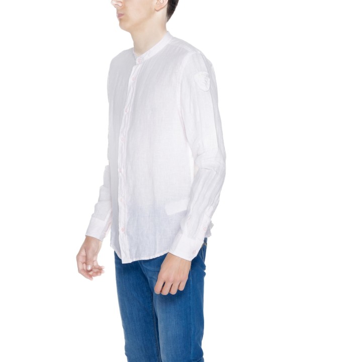 Blauer. camisa de hombre rosa 24SBLUS01031 vista de tres cuartos