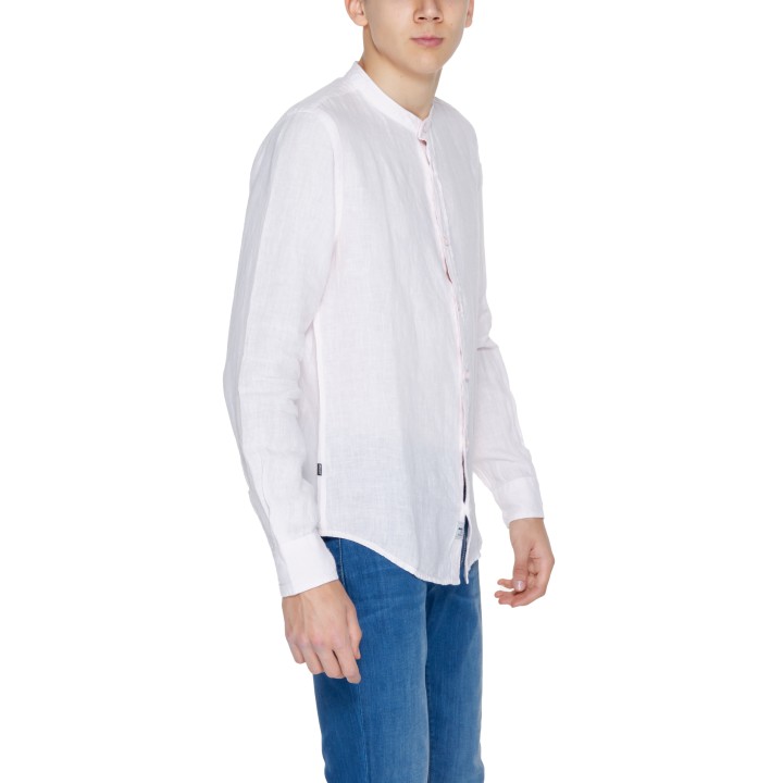 Blauer. camisa de hombre rosa 24SBLUS01031 vista de tres cuartos