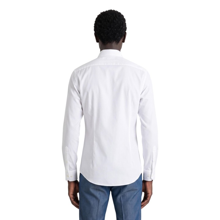 Antony Morato camisa blanca de hombre Napoli MMSL00628-FA400078 posterior