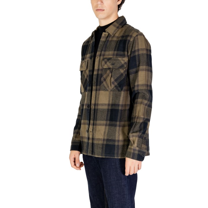 Only & Sons camisa de hombre verde 22030843 vista de tres cuartos