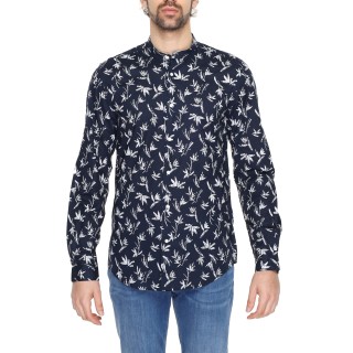 Camisa de hombre Antony Morato Seoul azul estampada vista frontal