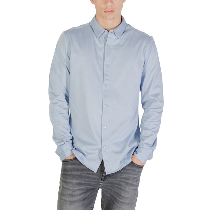 Camisa Only & Sons de hombre azul claro vista frontal