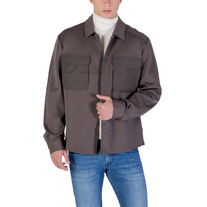 Antony Morato camisa de hombre verde oscuro regular fit vista frontal