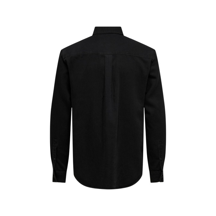 Only & Sons camisa de hombre negra Onsorson Regular 22036600 vista posterior