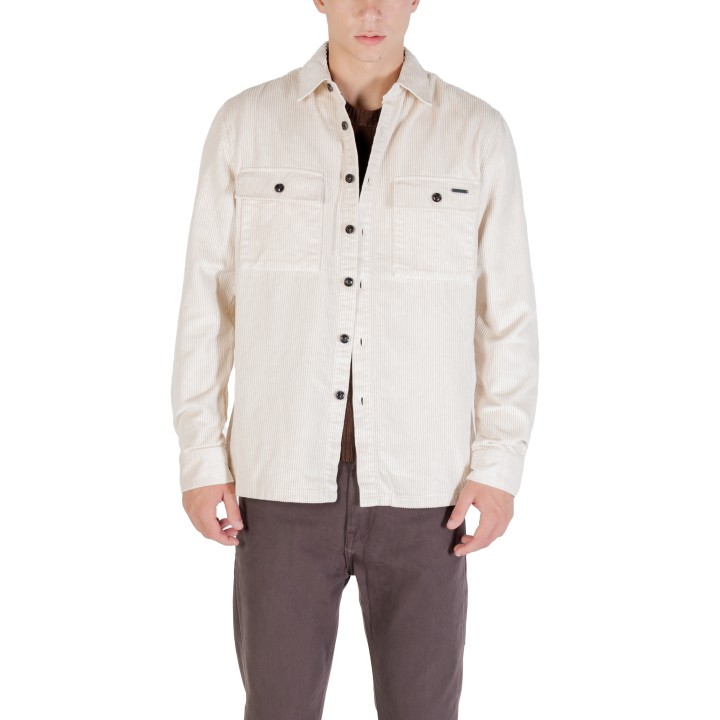 Gianni Lupo overshirt de hombre GL7820S color crema vista frontal