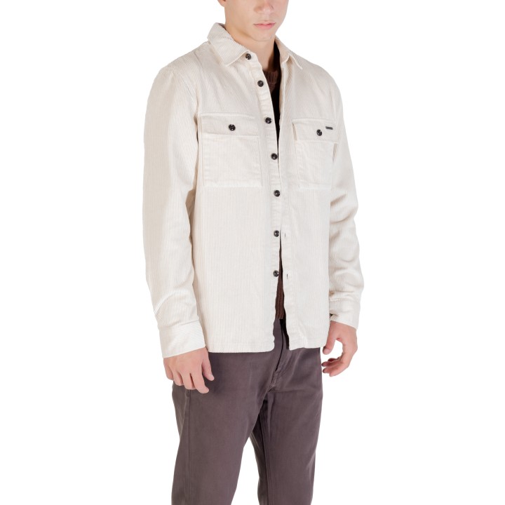 Gianni Lupo overshirt de hombre GL7820S color crema vista de tres cuartos