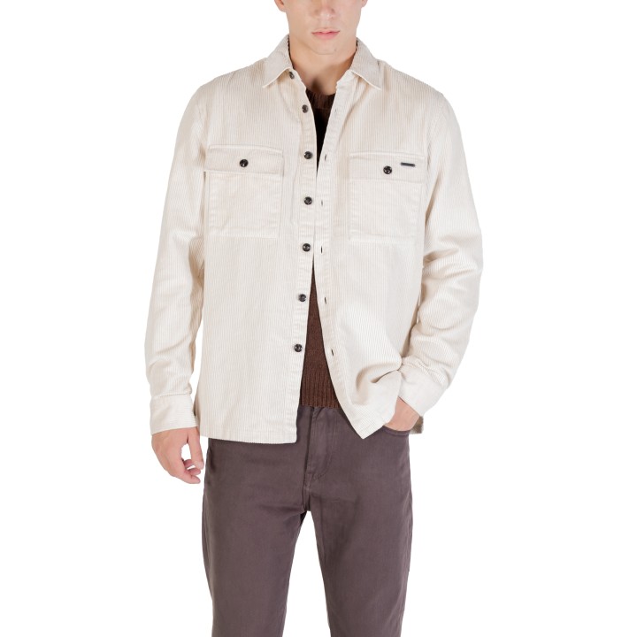 Gianni Lupo overshirt de hombre GL7820S color crema vista frontal
