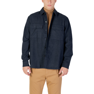 Only & Sons camisa overshirt de hombre azul ONSPAUL RLX 22034929 vista frontal