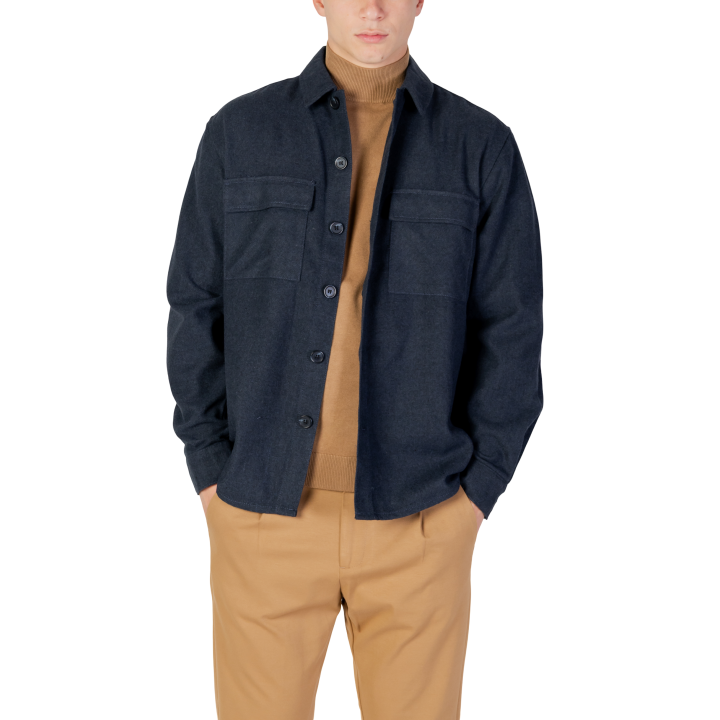 Only & Sons camisa overshirt de hombre azul ONSPAUL RLX 22034929 vista frontal