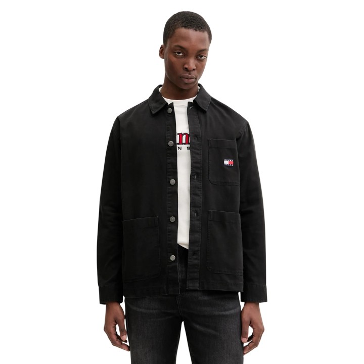 Camisa negra Tommy Hilfiger Jeans de hombre DM0DM20236 vista frontal