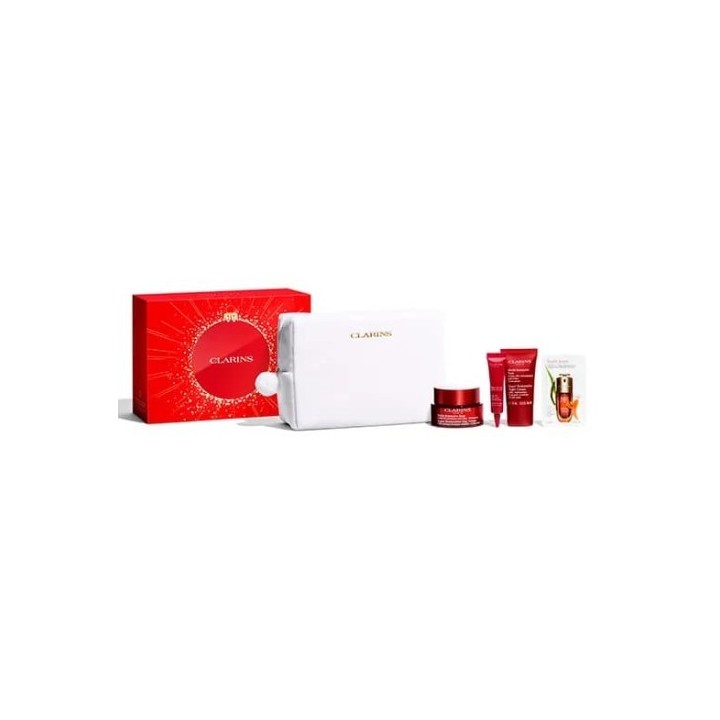 Set facial Clarins rojo con crema multi-intensiva 50 ml para piel normal vista frontal