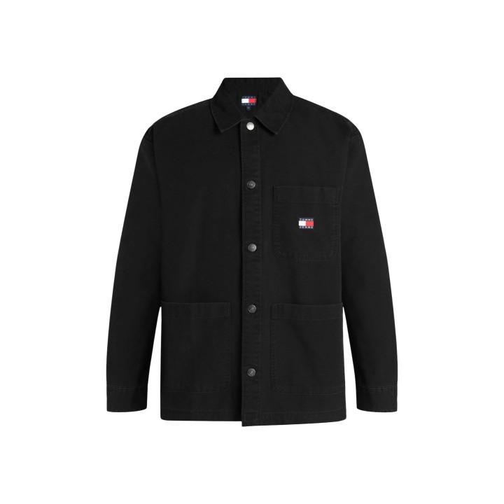 Camisa negra Tommy Hilfiger Jeans de hombre DM0DM20236 vista frontal
