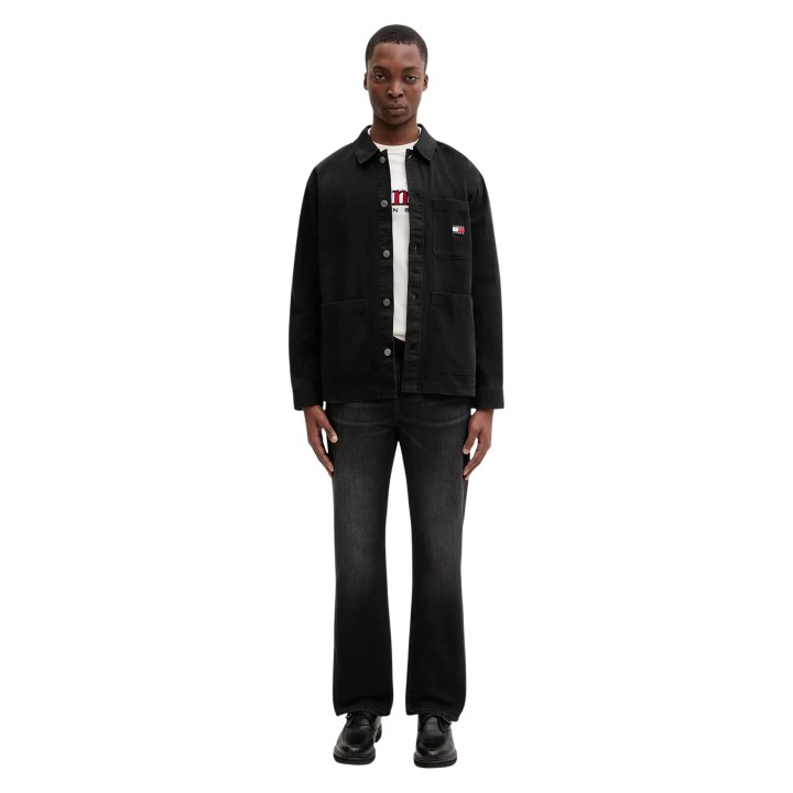 Camisa negra Tommy Hilfiger Jeans de hombre DM0DM20236 vista frontal
