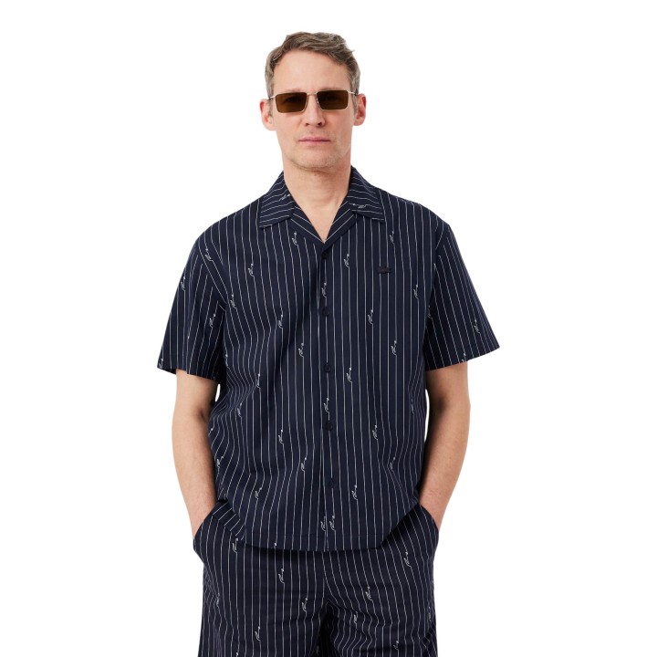 Lacoste CH2343 camisa negra de hombre vista frontal