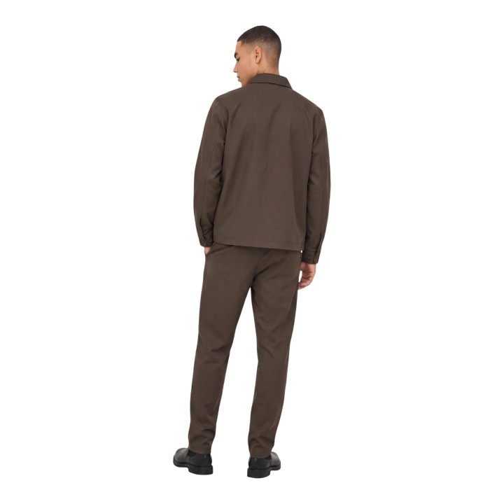 Only & Sons camisa overshirt de hombre marrón Onsmiro Reg 0346 vista posterior