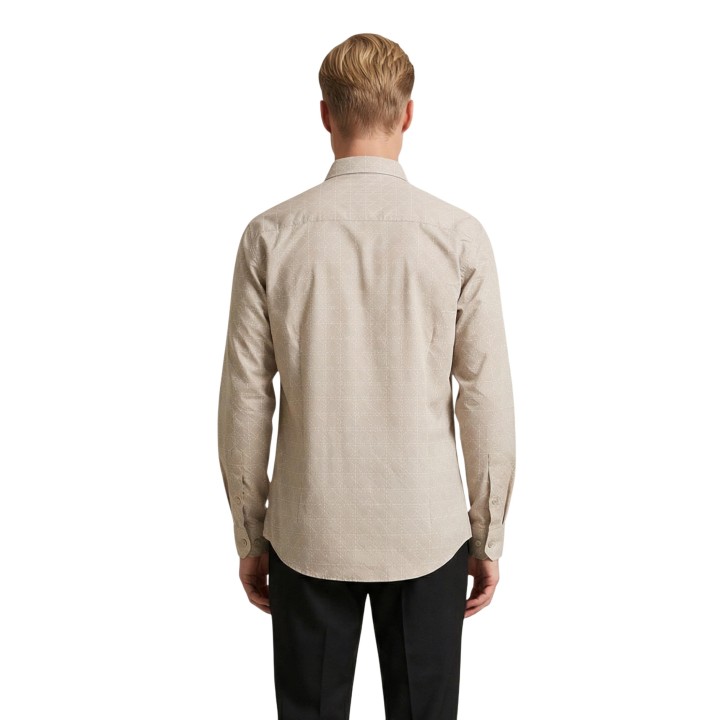 Gianni Lupo overshirt de hombre beige GL1013TB en vista posterior