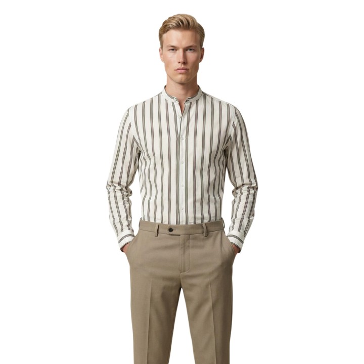 Camisa Gianni Lupo GL7840S blanca de hombre vista frontal