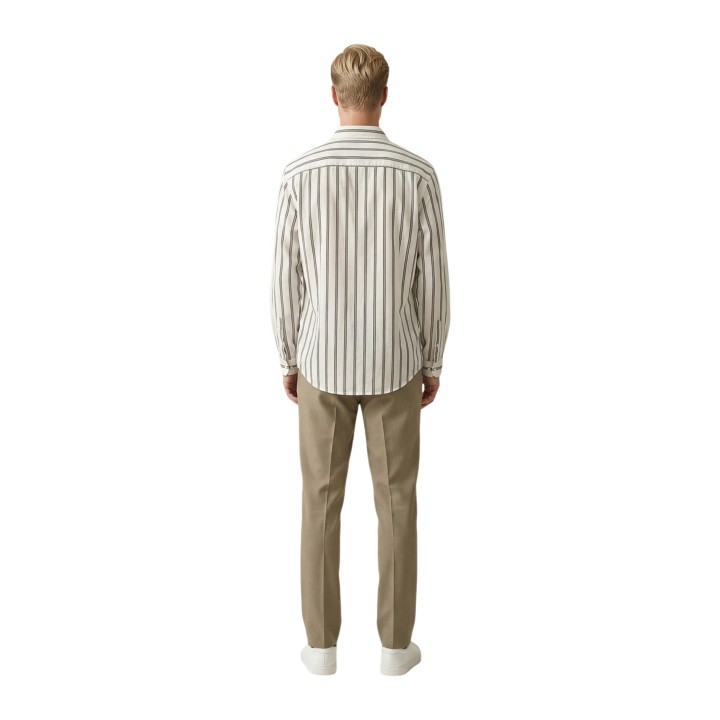 Camisa Gianni Lupo GL7840S blanca de hombre vista posterior