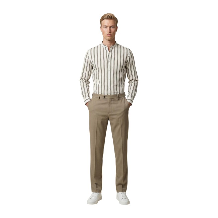 Camisa Gianni Lupo GL7840S blanca de hombre vista frontal completa
