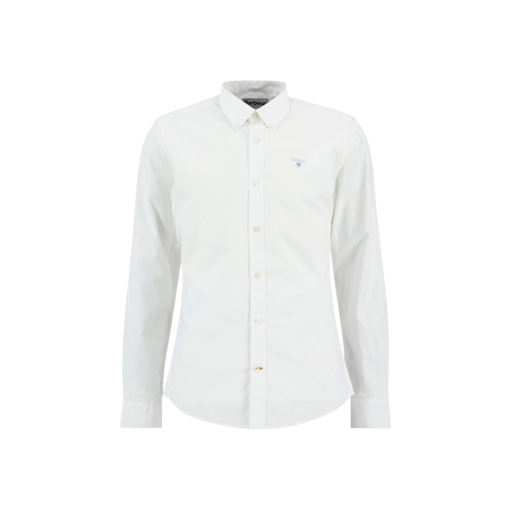 Camisa Barbour Treeport Poplin MSH5753 blanca de hombre vista frontal