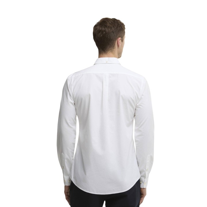 Camisa Barbour Treeport Poplin MSH5753 blanca de hombre vista posterior