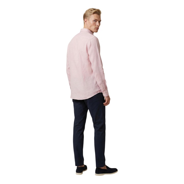 YOS camisa rosa de hombre 9432900 en vista posterior de cuerpo entero