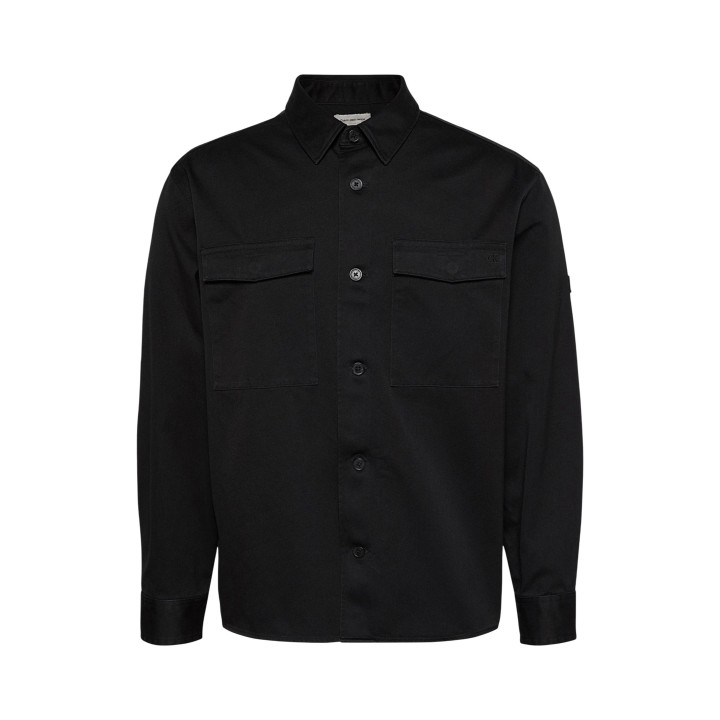 Camisa negra Calvin Klein Jeans para hombre LV04RG121G en vista frontal