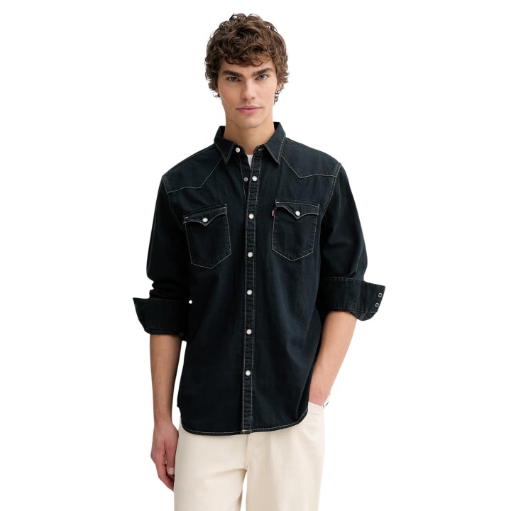 Levi's® camisa negra de hombre 85744-0114 vista frontal