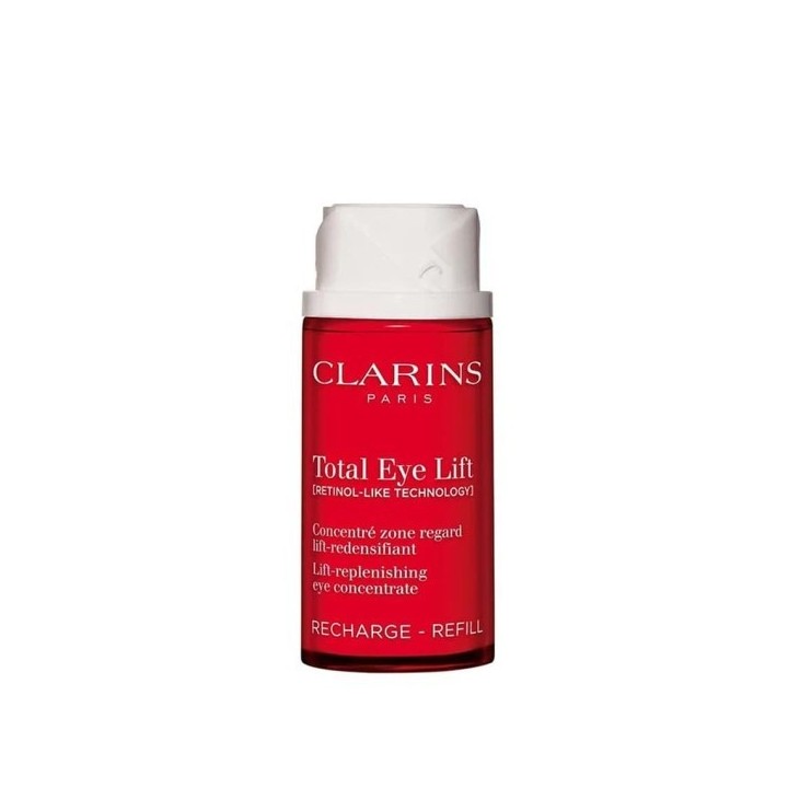 Contorno de ojos Total Eye Lift de Clarins en envase rojo vista frontal