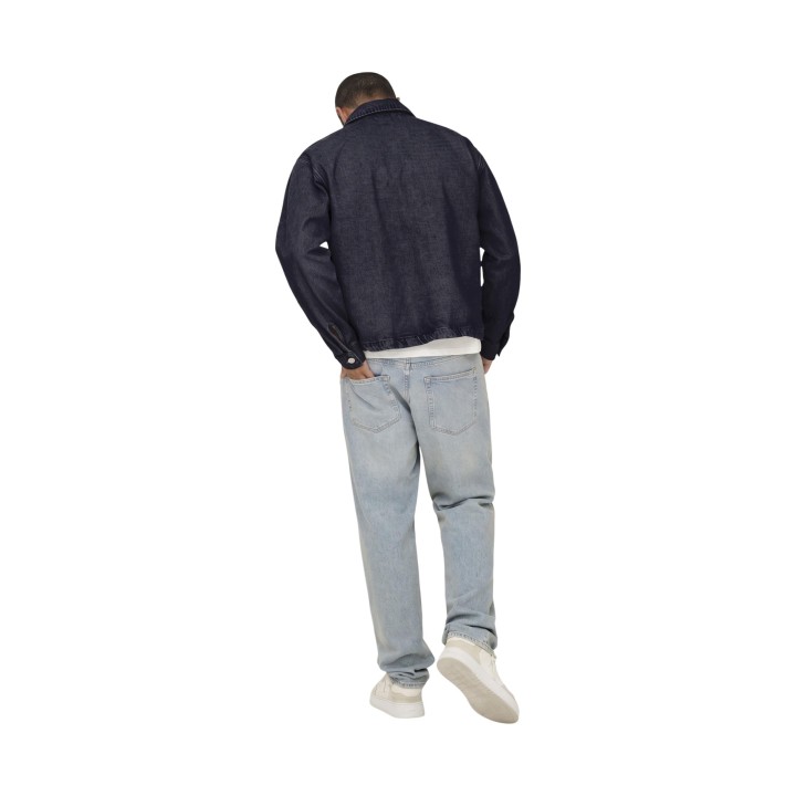 Only & Sons chaqueta vaquera de hombre en denim oscuro vista posterior