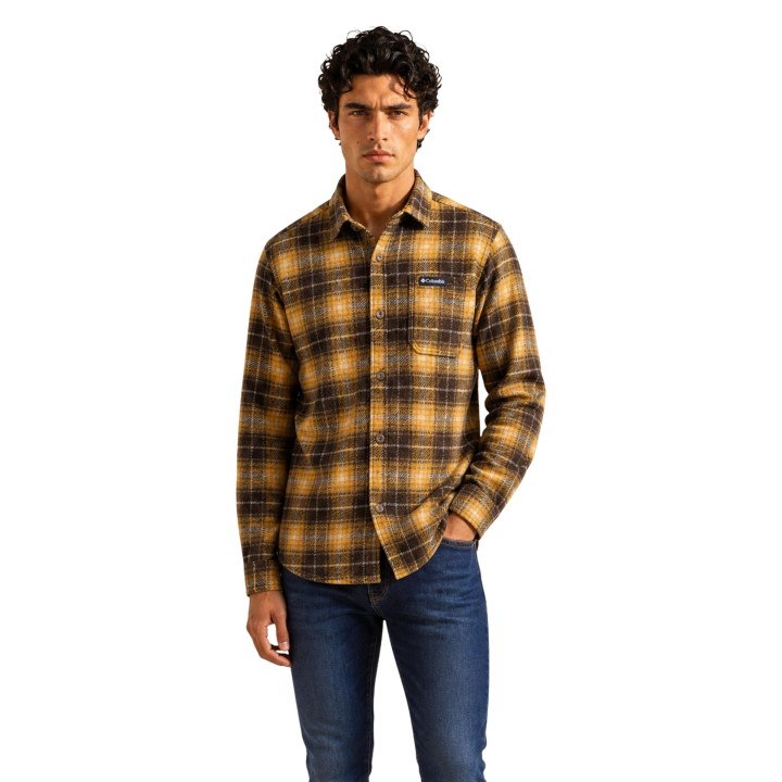 Columbia camisa chaqueta de hombre marrón Hunter Arch 2173651 vista frontal