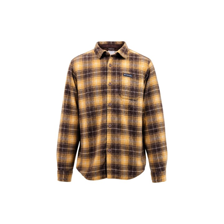 Columbia camisa chaqueta de hombre marrón de cuadros Hunter Arch vista frontal