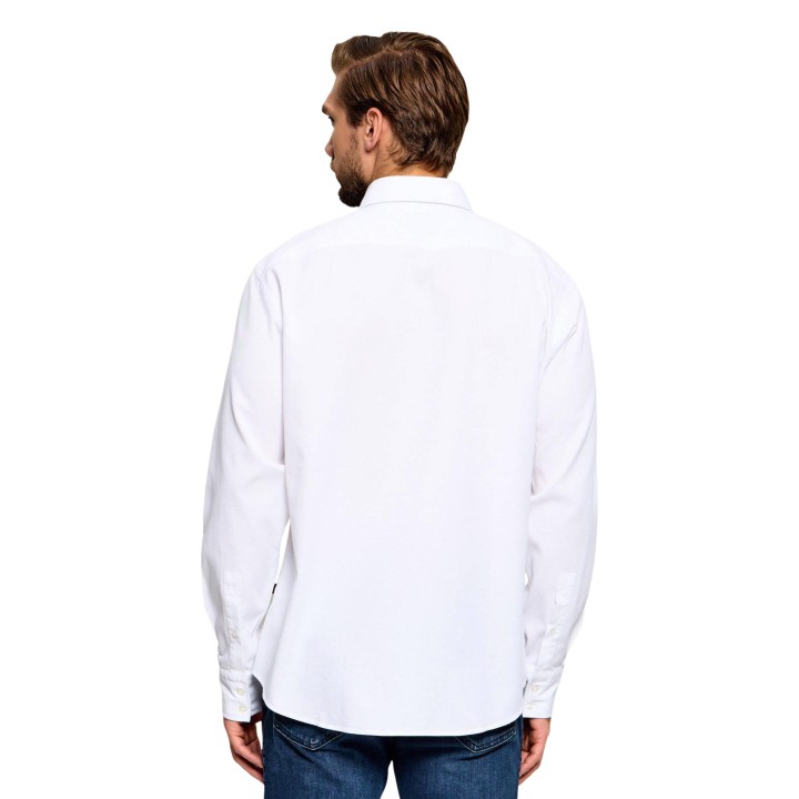 Boss camisa blanca de hombre Relegant 6 M 50565600 vista posterior