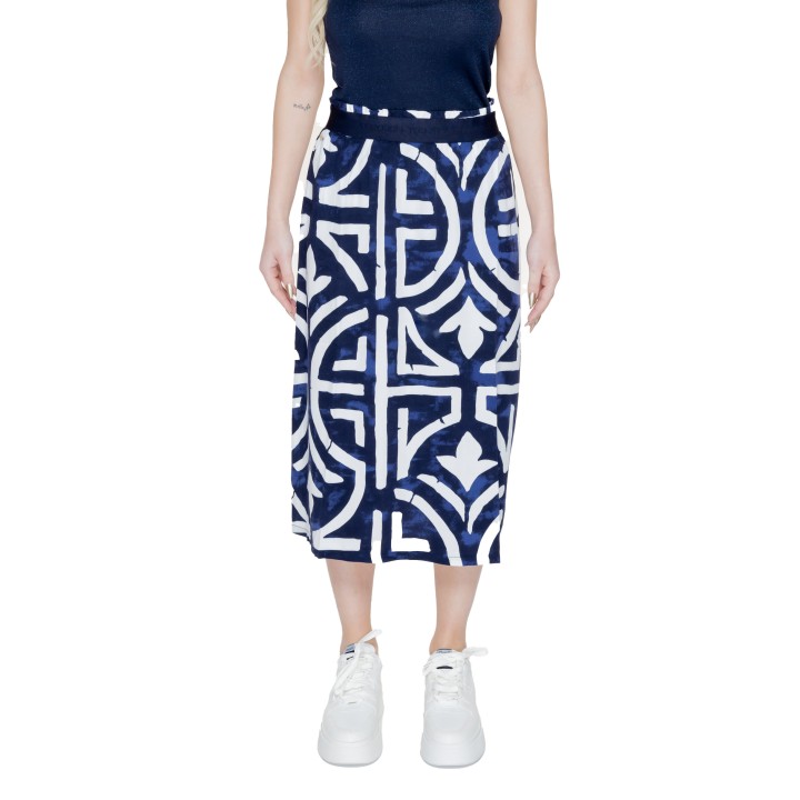 Street One falda de mujer azul estampada vista frontal
