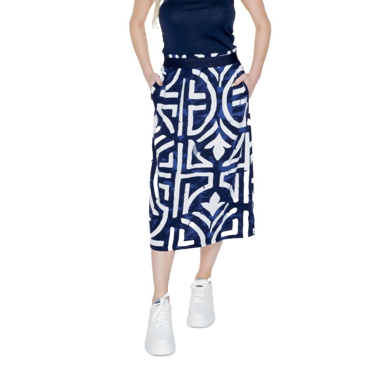 Street One falda de mujer azul estampada vista tres cuartos