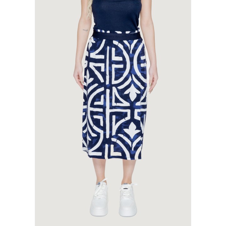 Street One falda de mujer azul estampada vista frontal