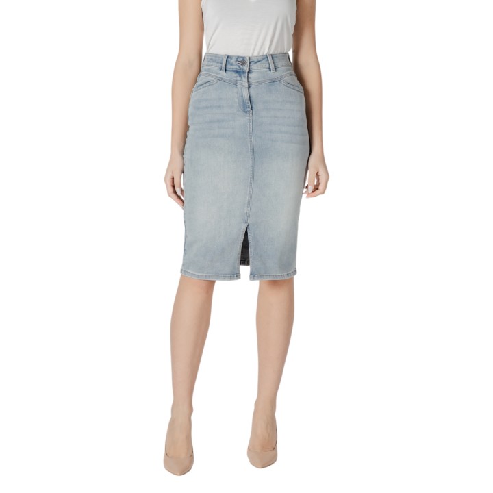 Falda vaquera de mujer Morgan De Toi 241-JAPA en denim vista frontal