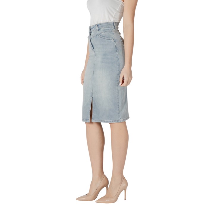 Falda vaquera de mujer Morgan De Toi 241-JAPA en denim vista lateral