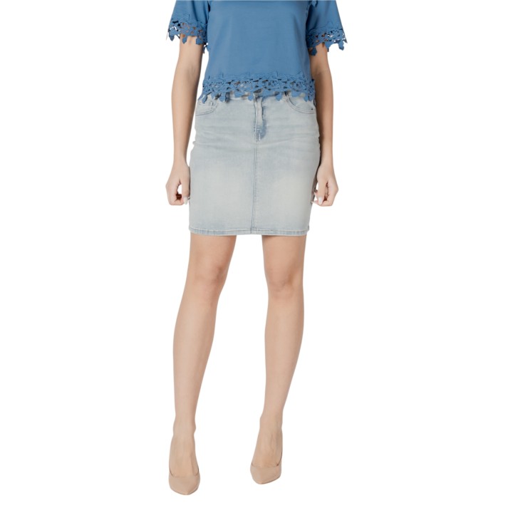 Falda vaquera de mujer Morgan De Toi 241-JULIE en denim vista frontal
